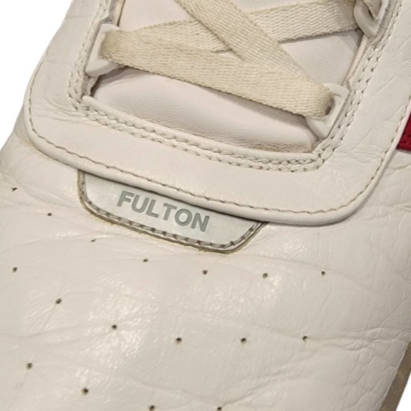 Adidas Fulton white leather and red stripes size 17 - Picture 3 of 8